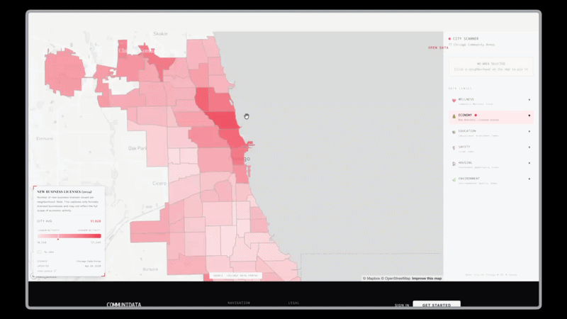 how to use CommuniData map explorer